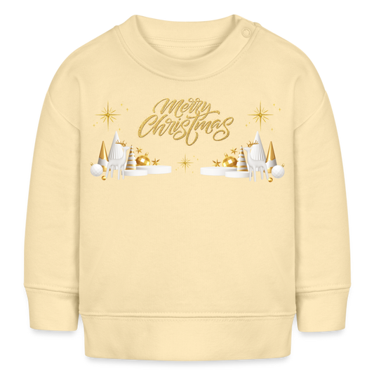Weihnachten Gold Stanley/Stella Bio-Sweatshirt BABY CHANGER - Creme