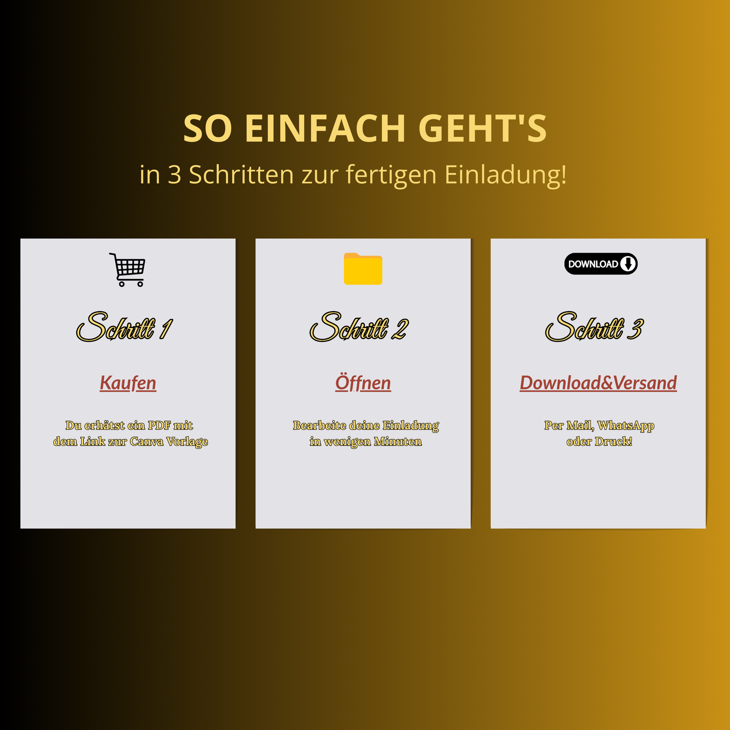 Anleitung in 3 Schritten wie der Download funktioniert