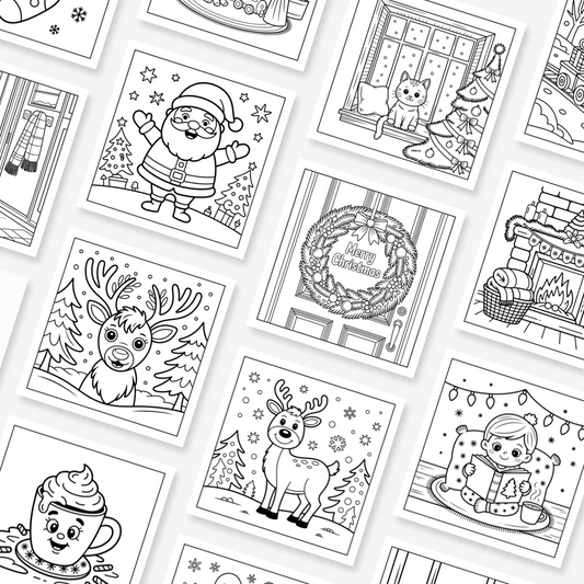 Mein Weihnachtszauber – Ausmalbuch voller Magie & Liebe für Kinderherzen (PDF Download,8,5 × 8,5 Zoll)