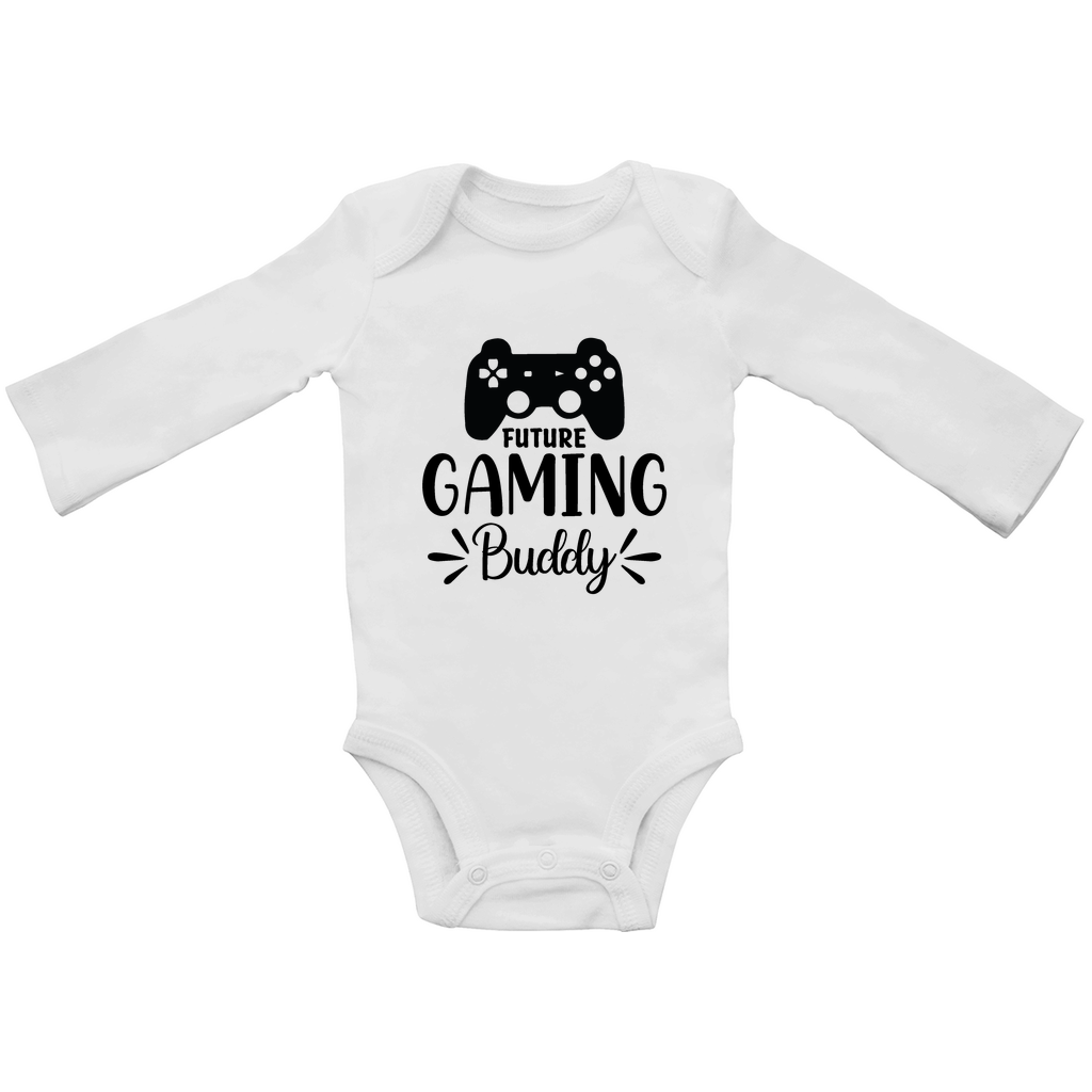 Baby Bio Bodysuite Langarm Bio Baby Body Future Gaming Buddy Babygeschenk mit Gamec