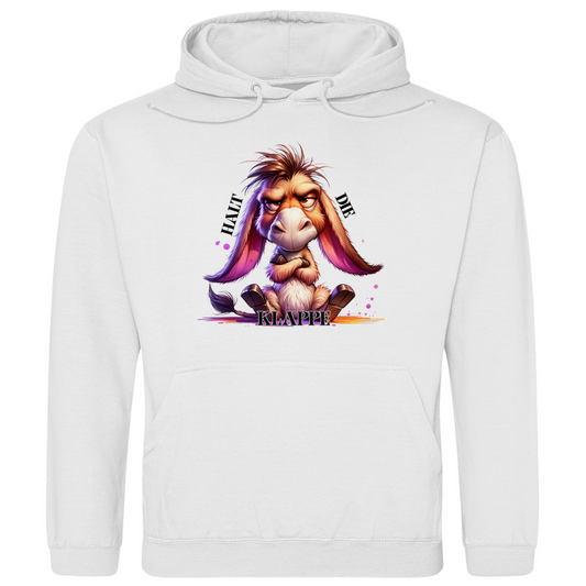 Halt die Klappe Esel Hoodie – Lustiger Männer Pullover mit frechem Spruch