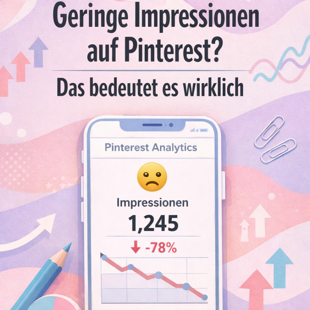 Pinterest geringe Impressionen verstehen – Tipps für mehr Reichweite auf Pinterest für Bloggerinnen