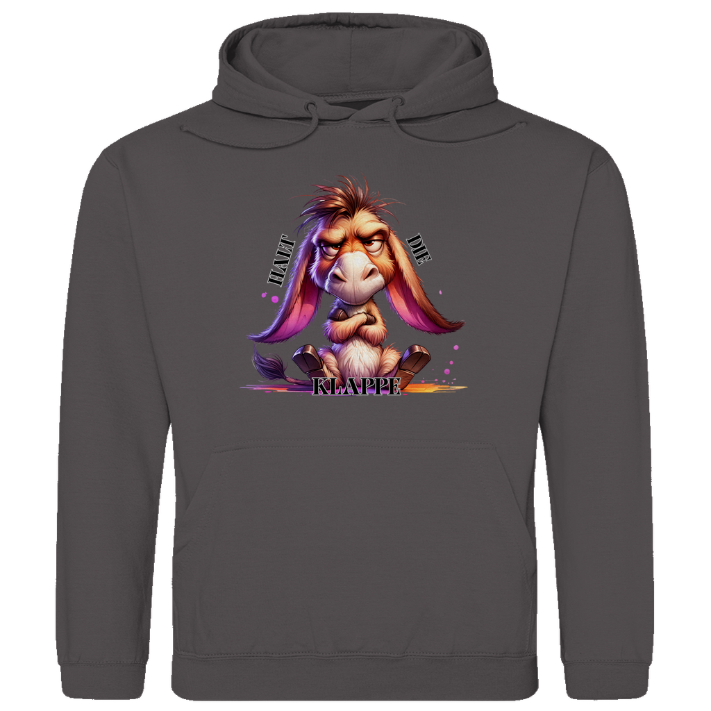Halt die Klappe Esel Hoodie – Lustiger Männer Pullover mit frechem Spruch