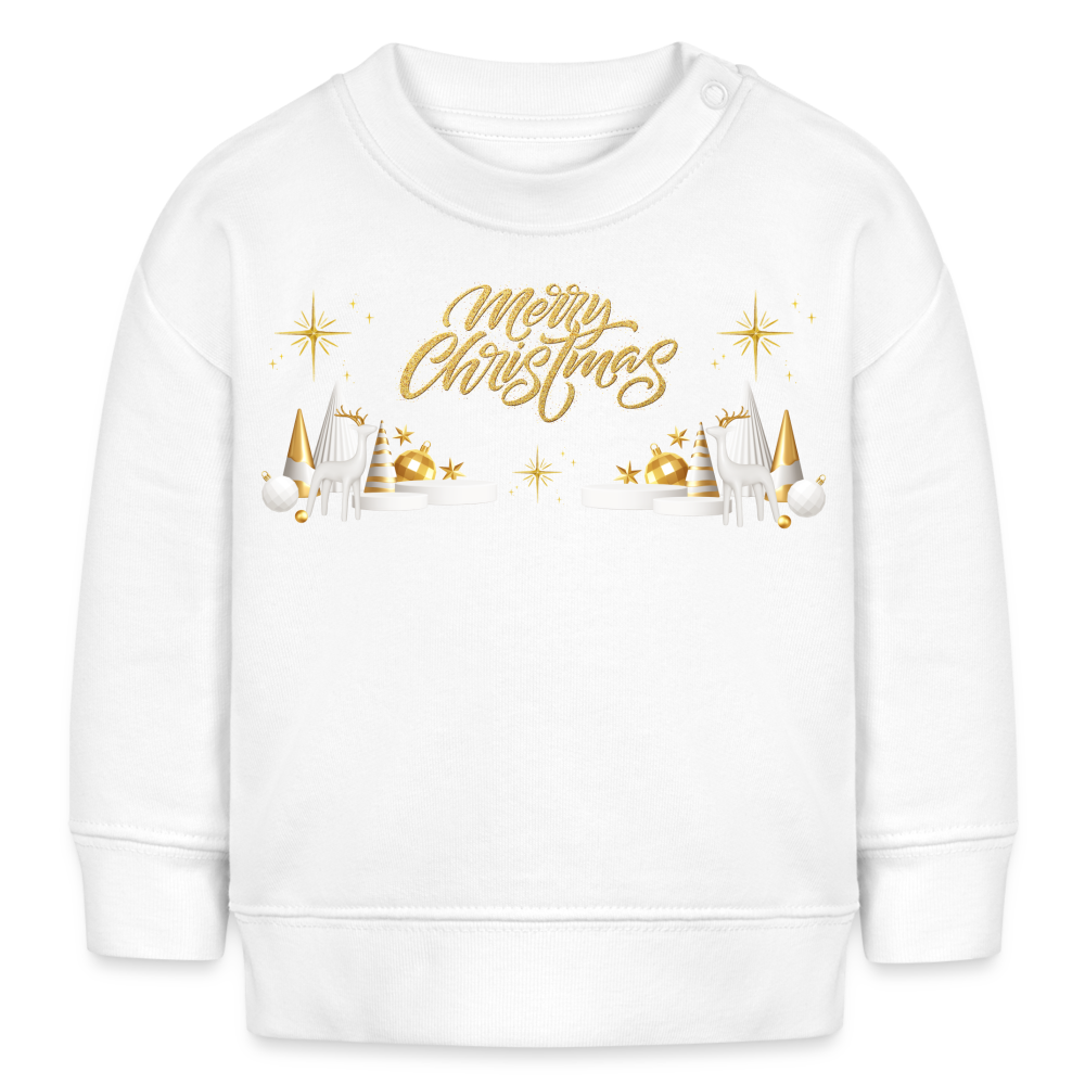 Weihnachten Gold Stanley/Stella Bio-Sweatshirt BABY CHANGER - Weiß