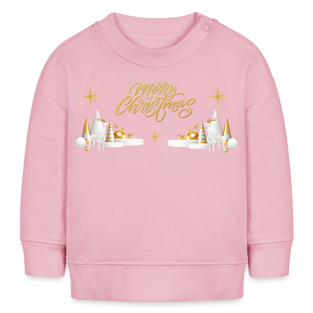 Weihnachten Gold Stanley/Stella Bio-Sweatshirt BABY CHANGER - Hellrosa