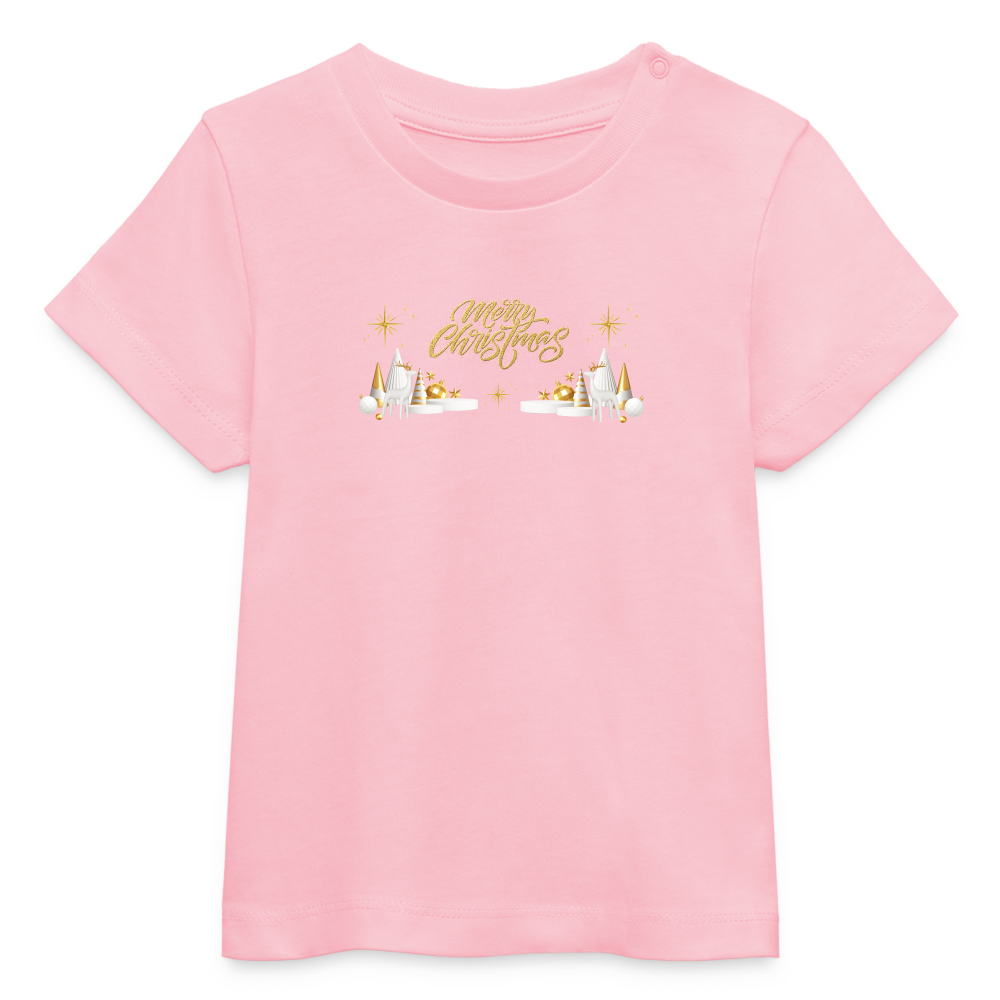 Weihnachten Baby Bio-T-Shirt - Hellrosa