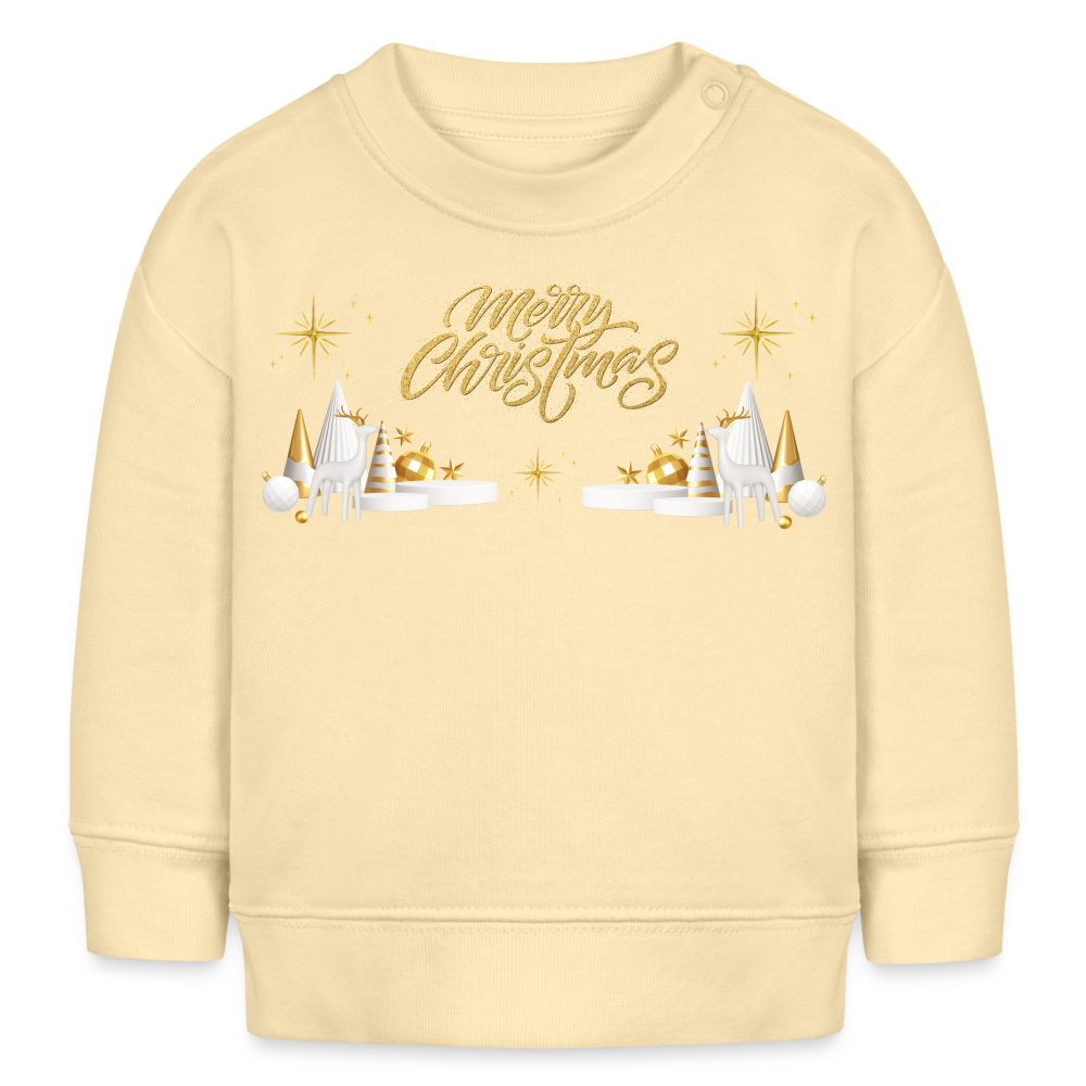 Weihnachten Gold Stanley/Stella Bio-Sweatshirt BABY CHANGER - Creme