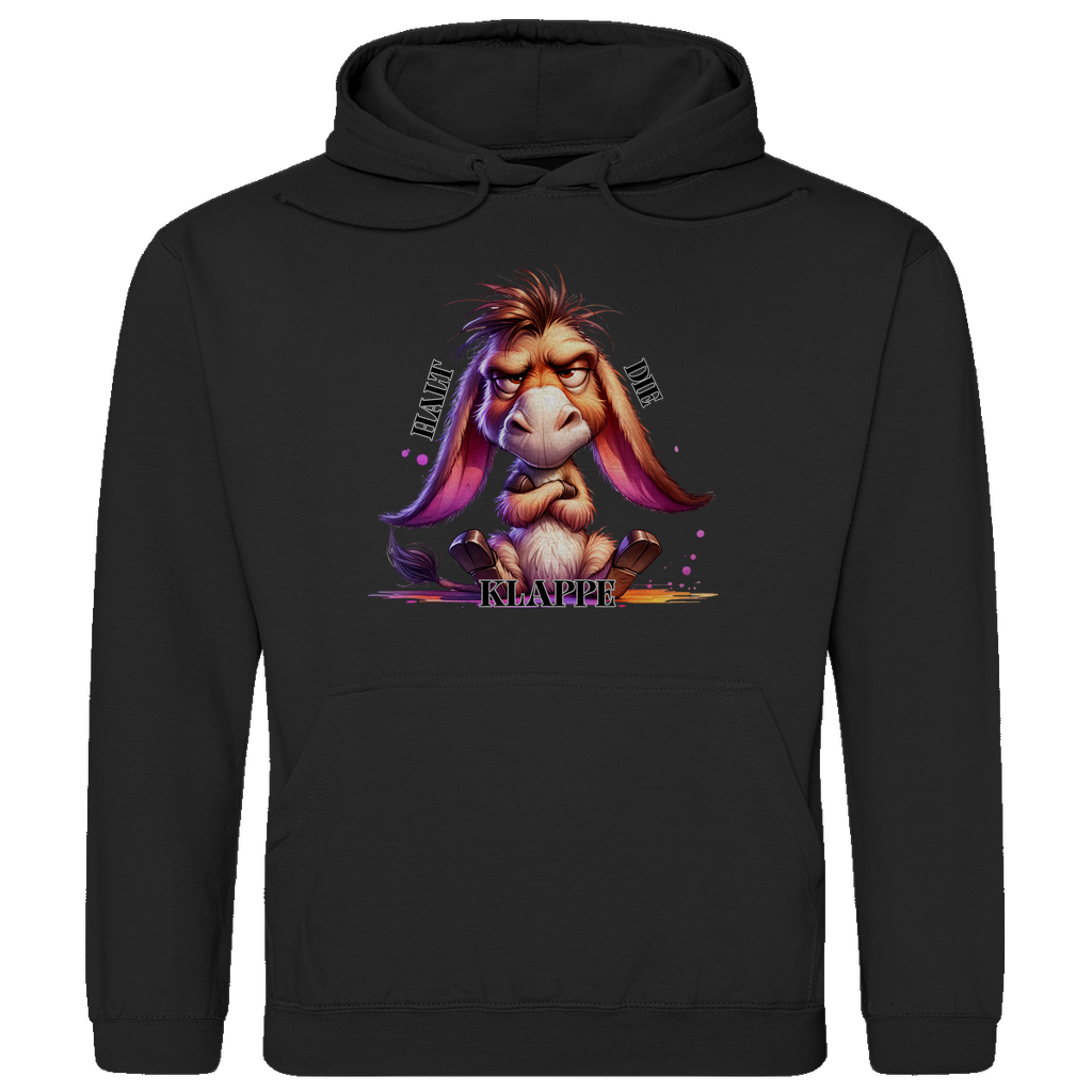 Halt die Klappe Esel Hoodie – Lustiger Männer Pullover mit frechem Spruch