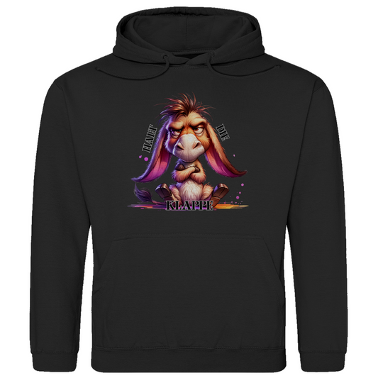 Halt die Klappe Esel Hoodie – Lustiger Männer Pullover mit frechem Spruch