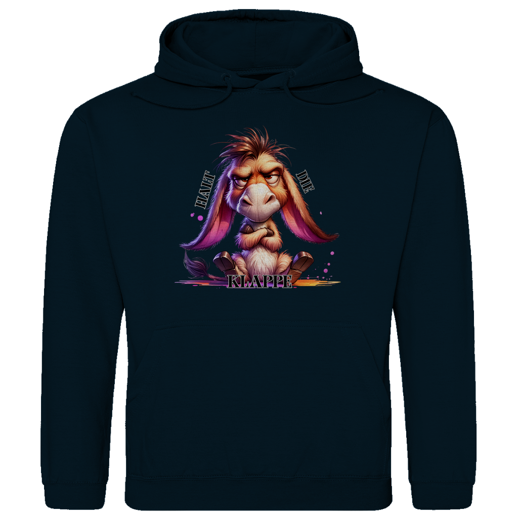 Halt die Klappe Esel Hoodie – Lustiger Männer Pullover mit frechem Spruch