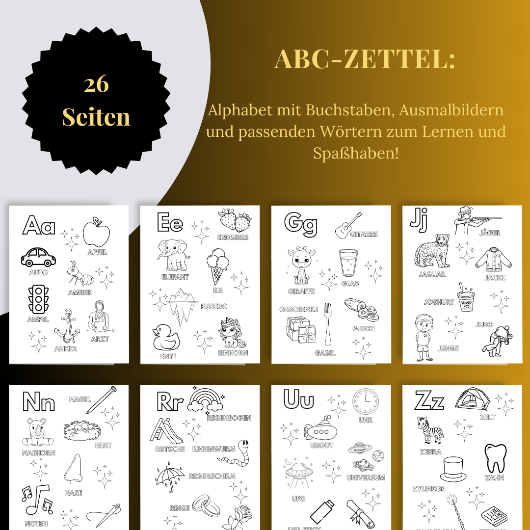 Entdecke Meine ABC Zettel – Ideal für Vorschule und Grundschule