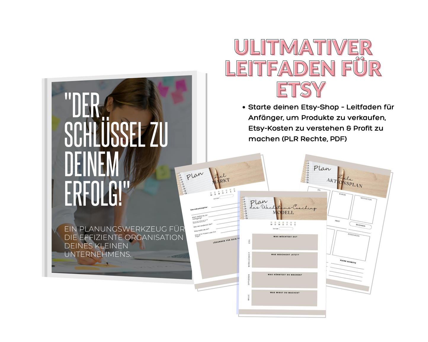 Business-Planer Deutsch – 32-seitiger Guide für Unternehmensplanung, Marketing, Wachstum & Social Media (PDF, zum Selbstausfüllen)