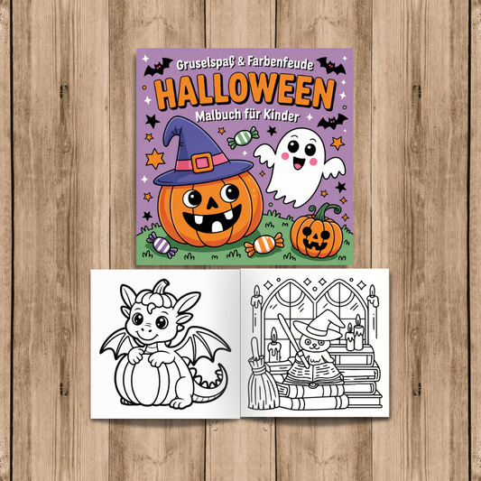 Gruselspaß & Farbenfreude – Halloween Malbuch für Kinder (PDF Download)