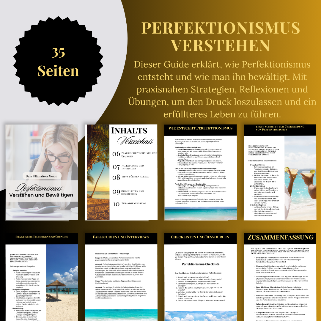 Perfektionismus Überwinden – Dein umfassender Guide für Stressbewältigung, Selbstmitgefühl und Persönliches Wachstum