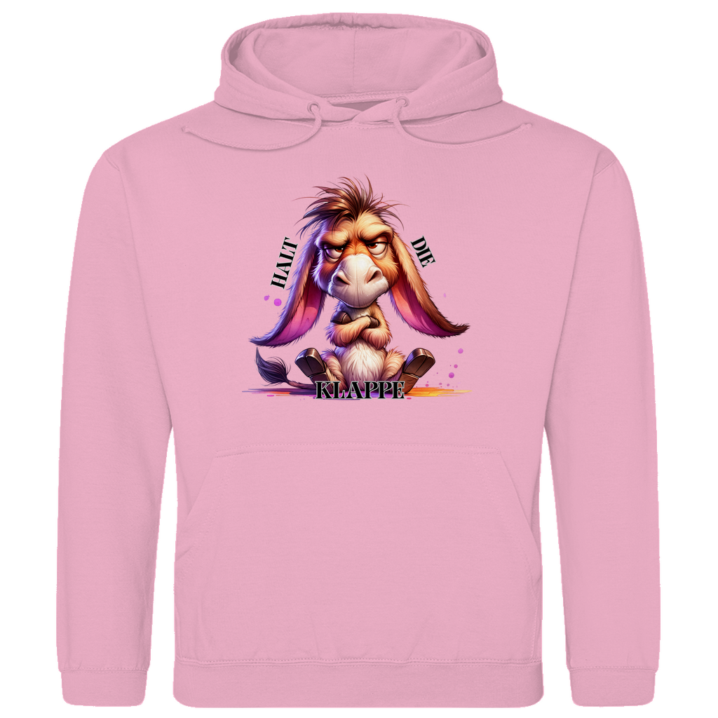 Halt die Klappe Esel Hoodie – Lustiger Männer Pullover mit frechem Spruch
